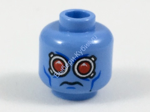Деталь Лего Голова Минифигурки Мистер Фриз Цвет Голубой