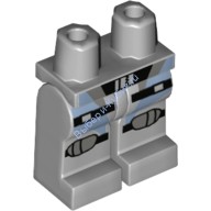 Деталь Лего Ноги С Рисунком Цвет Светло-Серый