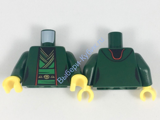 Деталь Лего Мини Долл Ноги С Рисунком Цвет Темно-Зеленый