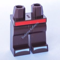 Деталь Лего Ноги С Рисунком Цвет Темно-Коричневый