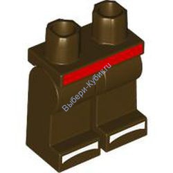 Деталь Лего Ноги С Рисунком Цвет Темно-Коричневый