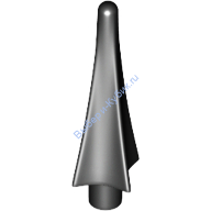 Деталь Лего Наконечник Копья С Ребрами Цвет Черный