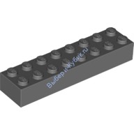 Деталь Лего Кубик 2 х 8 Цвет Темно-Серый