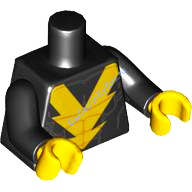 Деталь Лего Торс С Рисунком Цвет Черный