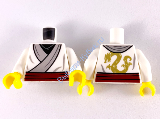 Деталь Лего Торс С Рисунком Цвет Белый