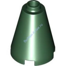 Деталь Лего Конус 2 х 2 х 2 - Полностью Открытый Штырек Цвет Темно-Зеленый