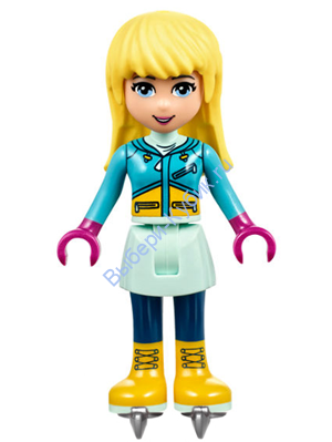 Friends Stephanie, Light Aqua Skirt, Dark Azure Top, Skates (41322)