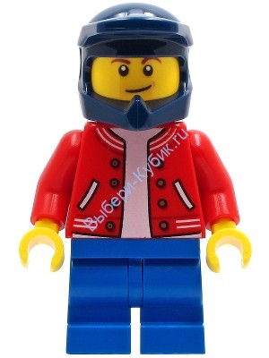 Минифигурка Лего Сити Гонщик BMX