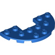 Деталь Лего Пластина Полукруг 3 х 6 С 1 х 2 Вырезом Цвет Синий