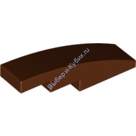 Деталь Лего Скос Закругленный 4 х 1 Без Штырьков Цвет Коричневый