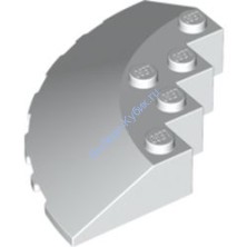 Деталь Лего Кубик Круглый Угол 6 х 6 С Наклонным Боком И Фаской Цвет Белый