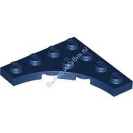 Деталь Лего Пластина Модифицированная 4 х 4 С Закругленным Вырезом Цвет Темно-Синий