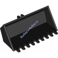 Деталь Лего Экскаваторный Ковш 9 Зуб. 4 х 8 С Петлей Цвет Черный