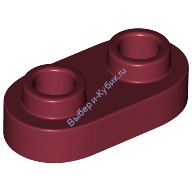 Деталь Лего Пластина 1 х 2 Закругленная С 2 Штырьками Цвет Темно-Красный