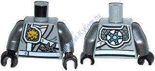 Деталь Лего Торс  Цвет Светло-Серый  njo111