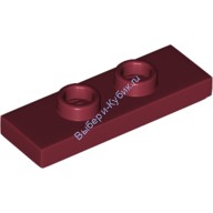 Деталь Лего Пластина 1 х 3 С 2 Штырьками Цвет Темно-Красный