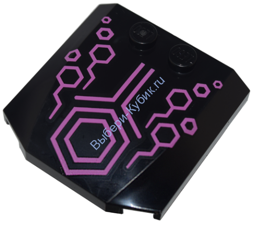 Деталь Лего Клин 4 x 4 x 2/3 Тройной Изогнутый С Рисунком Цвет Черный