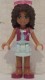 Friends Andrea, Light Aqua Layered Skirt, Magenta Vest Top, White Sequined Cloth Skirt, Sunglasses