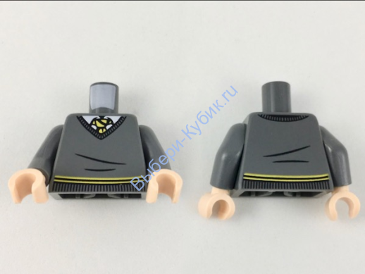 Деталь Лего Торс С Рисунком Цвет Темно-Серый