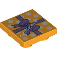 Деталь Лего Плитка Модифицированная 2 х 2 Перевернутая С Рисунком Цвет Ярко-Светло-Оранжевый