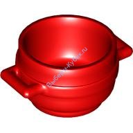 Деталь Лего Котел 3 х 3 х 1 & 3/4 С Ручками Цвет Красный