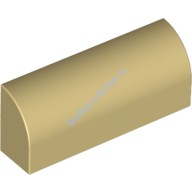 Деталь Лего Кубик Модифицированный 1 х 4 х 1 1/3 Без Штырьков С Закругленным Верхом Цвет Песочный