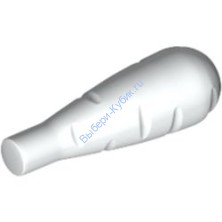 Деталь Лего Морковка (Корешок) Цвет Белый