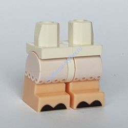 Деталь Лего Ноги Средние С Рисунком Цвет Белый