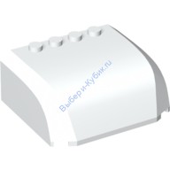 Деталь Лего Лобовое Стекло 5 х 6 х 2 Изогнутый Верх С 4 Штырьками Цвет Белый