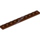Деталь Лего Пластина 1 х 10 Цвет Коричневый