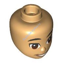 Деталь Лего Голова Мини Долл Цвет Умеренно-Песочный