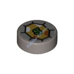 Деталь Лего Плитка Круглая 1 х 1 С Рисунком Цвет Перламутровый Светло-Серый