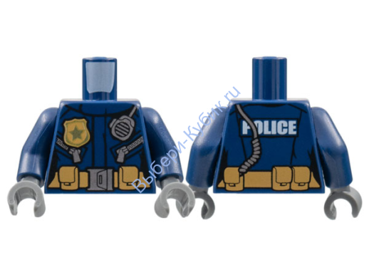 Деталь Лего Торс С Рисунком Цвет Темно-Синий