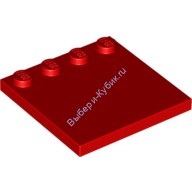 Деталь Лего Плитка Модифицированная 4 х 4 Со Штырьками По Краю Цвет Красный
