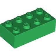 Кубик 2 х 4, Цвет: Зеленый