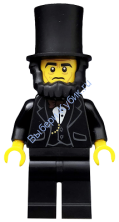 Минифигурка Лего - Авраам Линкольн, LEGO Movie (только минифигурка без подставки и аксессуаров)