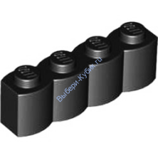 Деталь Лего Кубик Модифицированный 1 х 4 Бревно Цвет Черный