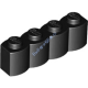 Деталь Лего Кубик Модифицированный 1 х 4 Бревно Цвет Черный
