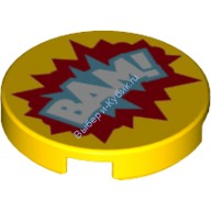 Деталь Лего Плитка Круглая 2 х 2 БАМ! Цвет Желтый