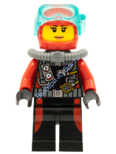 Минифигурка Лего Сити - Аквалангист