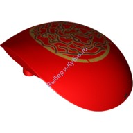 Деталь Лего Техник Доспехи Круглые С Рисунком Цвет Красный