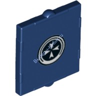 Деталь Лего Стекло Для Окна 1 X 2 X 2 С Черно-Белым Узором «Скорая Помощь» Цвет Темно-Синий