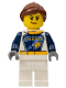 Минифигурка Лего Сити - Водитель грузовика для перевозки драгстеров, логотип GEAR