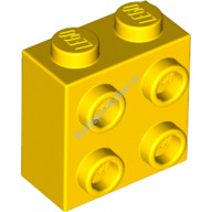 Деталь Лего Кубик Модифицированный1 x 2 x 1 2/3 С Штырьками На Стороне Цвет Желтый