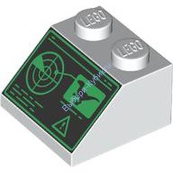 Деталь Лего Скос 45 2 х 2 С Рисунком Цвет Белый