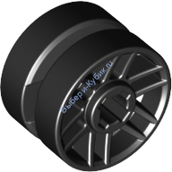 Деталь Лего Диск 14 Мм D х Мм С Центральным Желобом Поддельными Болтами И 6 Двойными Спицами Цвет Черный