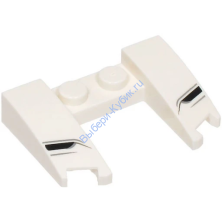 Деталь Лего Клин 3 х 4 х 2/3 Вырез С Рисунком Цвет Белый