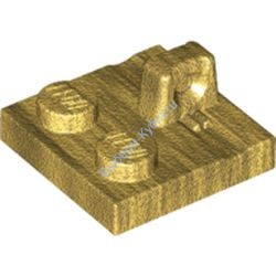 Деталь Лего Петля Пластина 2 х 2 Соединяющая C 1 Пальцем На Верху Цвет Перламутрово-Золотой