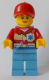 минифигурка Лего Сити -   Medic, Female, Peach Lips, Closed Mouth
