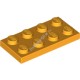 Деталь Лего Пластина 2 х 4 Цвет Ярко-Светло-Оранжевый